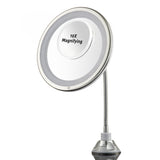 Probeautify Probeautify 3x Magnifying Lighted Makeup Mirror - 10" Long Gooseneck Mirror with Warm LED Light- Best Wireless, Battery Operated, Adjustable, Bathroom Vanity Dresser Mirror - FREE 10X Magnifying Spot Mirror