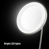 Probeautify Probeautify 3x Magnifying Lighted Makeup Mirror - 10" Long Gooseneck Mirror with Warm LED Light- Best Wireless, Battery Operated, Adjustable, Bathroom Vanity Dresser Mirror - FREE 10X Magnifying Spot Mirror