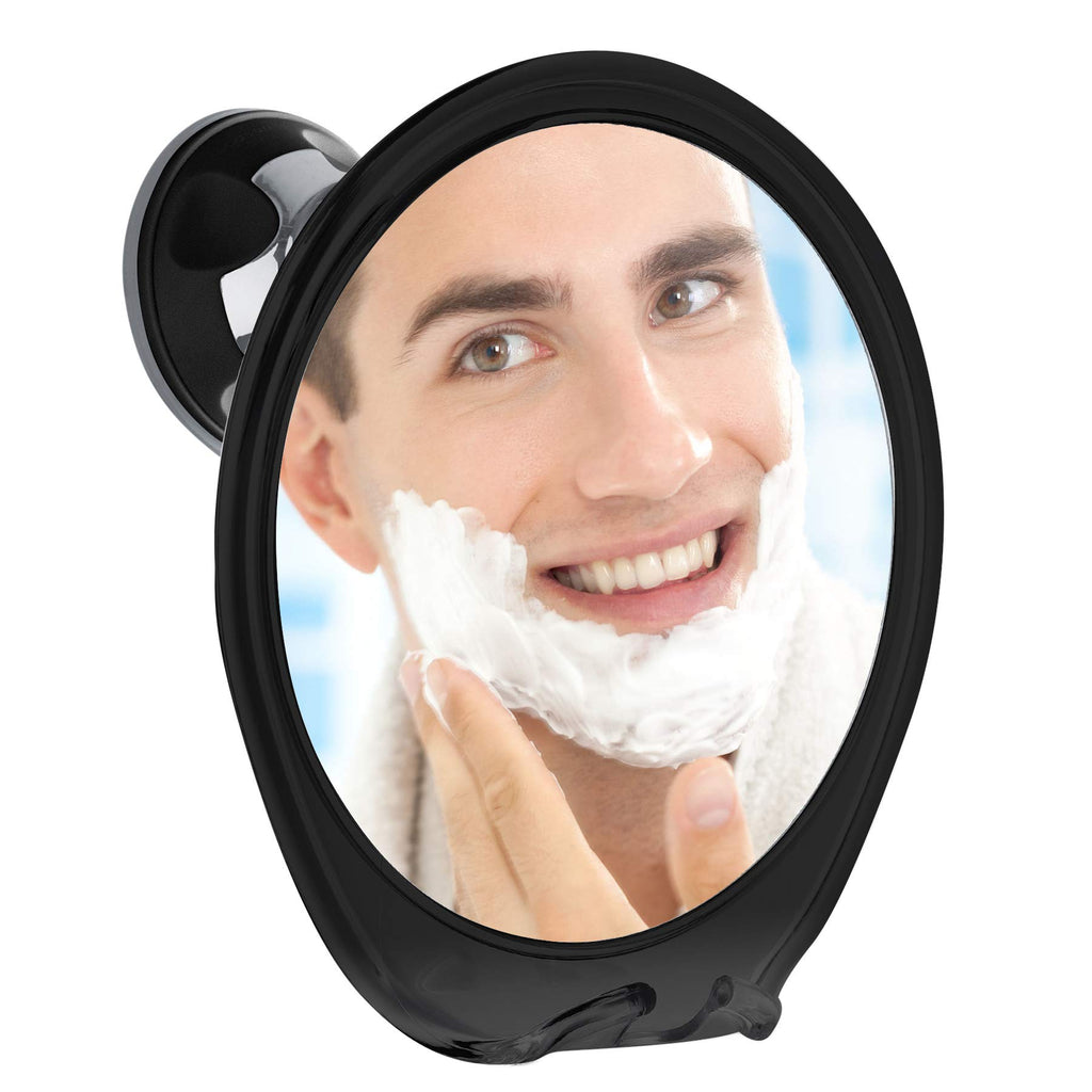 Probeautify Fogless Shower Mirror for Shaving - Strong Suction Cup, Razor Holder &amp; 360 Degree Rotation Shower Shaving Mirror - Fog Free Mirror for Shower &amp; Shaving Mirror - Men &amp; Women (Black)