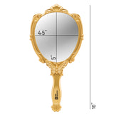 Probeautify Decorative Handheld Compact Mirror- Embossed Butterfly Design- Folding Handle- Lightweight & Portable- 180 Degrees Full Folding- Premium Quality- Ideal For Your Makeup Routine- Travel Mirror (Gold)